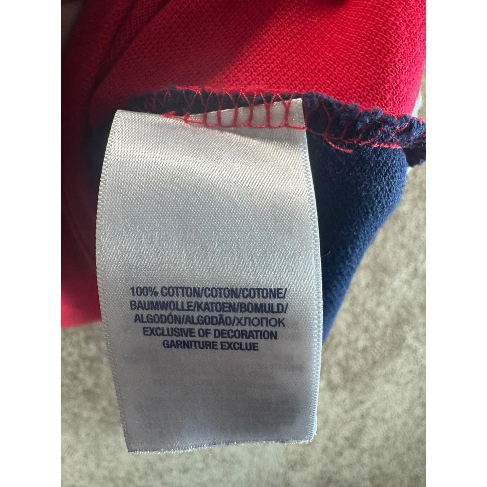 Polo Ralph Lauren Boys XL 18-20 Big Pony Red Navy Blue American Flag Polo Shirt - Picture 9 of 11